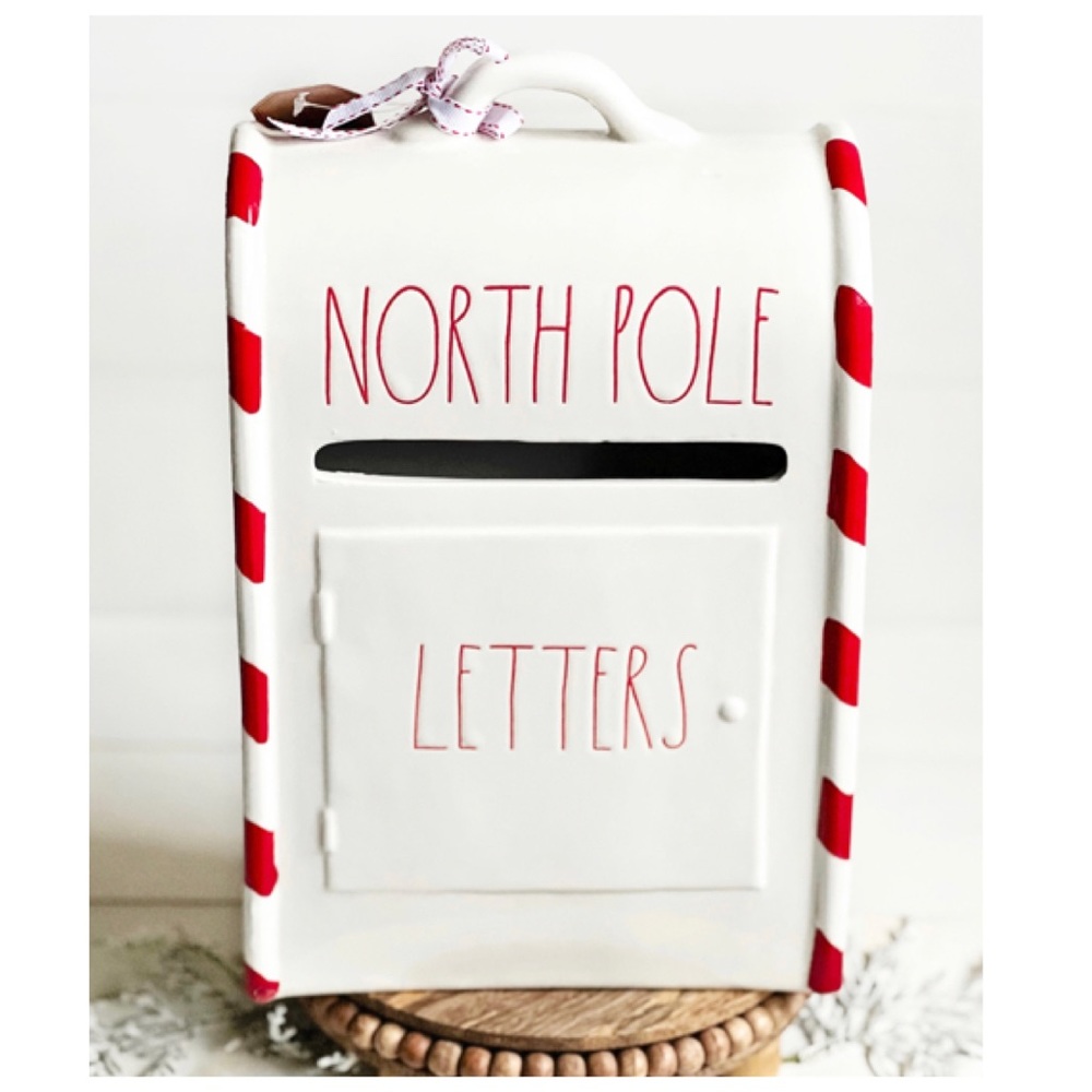 NEW Rae Dunn White North Pole Letters Mailbox Christmas Holiday Decor Santa 🎄🎅🏻